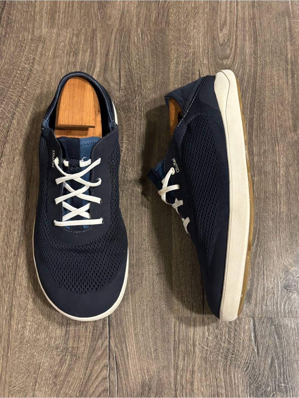 Olukai Moku Pae Men’s Breathable Boat Shoes Slip on Elastic Laces size 12